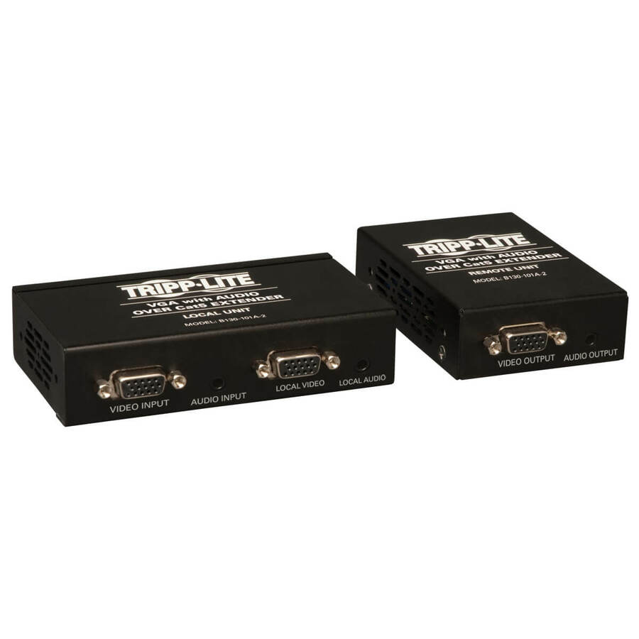 Eaton Tripp Lite Series VGA over Cat5/6 Extender Kit, Box-Style Transmitter/Receiver for Video/Audio, Up to 1000 ft. (305 m), TAA