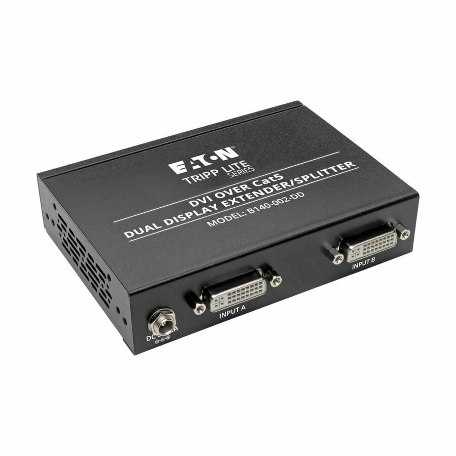 Tripp Lite by Eaton 2-Port DVI over Cat5/6 Splitter/Extender Box-Style Transmitter for Video Dual-Display DVI-D 200 ft. (60 m) TAA