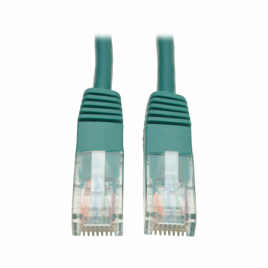 Eaton Tripp Lite Series Cat5e 350 MHz Molded (UTP) Ethernet Cable (RJ45 M/M), PoE - Green, 15 ft. (4.57 m)