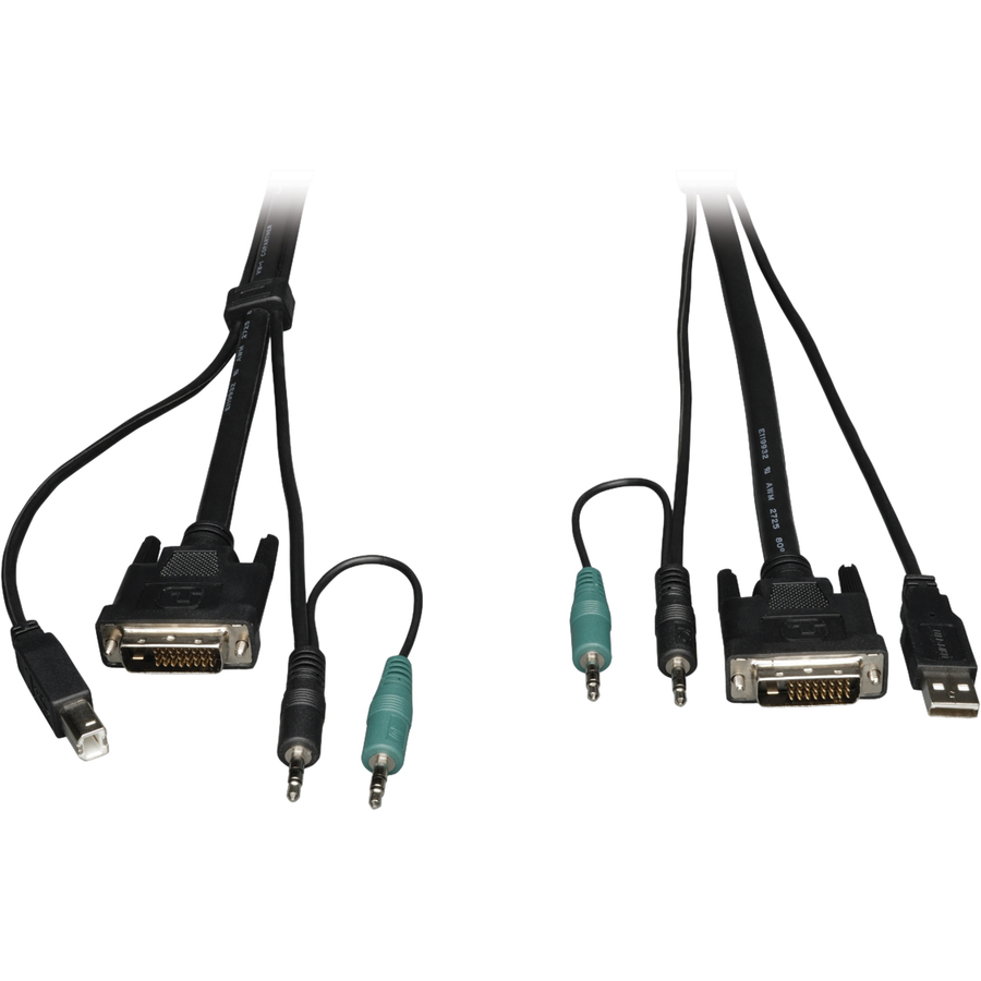 Eaton Tripp Lite Series DVI / USB / Audio KVM Cable Kit, 10 ft. (3.05 m)