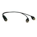 Eaton Tripp Lite Series 3.5mm Mini Stereo Cable adapter Y Splitter for Speakers and Headphones (M to 2x F) 1 ft. (0.31 m)