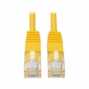 Eaton Tripp Lite Series Cat5e 350 MHz Molded (UTP) Ethernet Cable (RJ45 M/M), PoE - Yellow, 50 ft. (15.24 m)