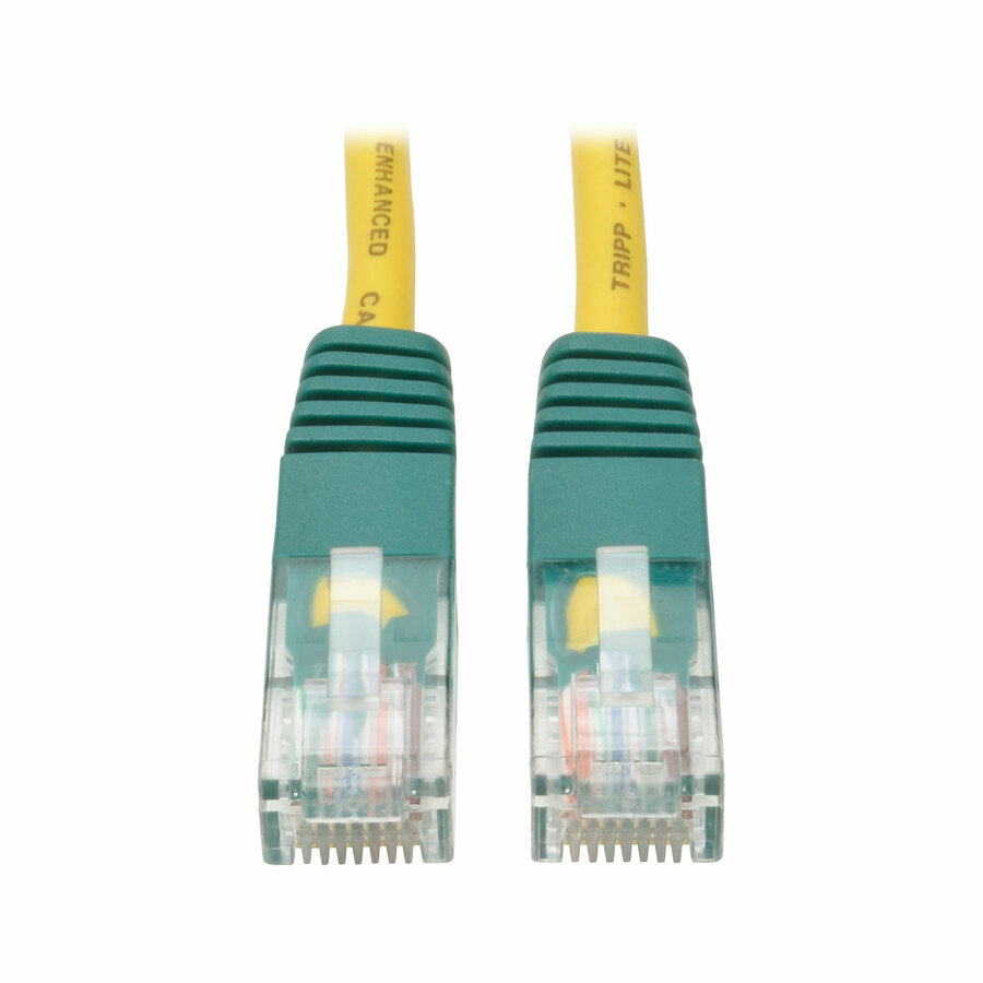 Eaton Tripp Lite Series Cat5e 350 MHz Crossover Molded (UTP) Ethernet Cable (RJ45 M/M), PoE - Yellow, 10 ft. (3.05 m)