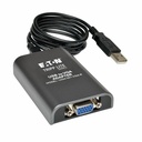 Eaton Tripp Lite Series USB 2.0 to VGA Dual-Monitor Adapter, 128 MB SDRAM, 1920 x 1080 (1080p) @ 60 Hz