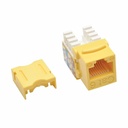 Tripp Lite by Eaton Cat6 Cat5e 110 Style Punch down Keystone Jack RJ45 Yellow TAA