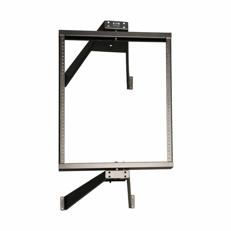 Eaton Tripp Lite Series SmartRack 12U Flat-Pack Low-Profile Switch-Depth Wall-Mount Pivoting 2-Post Open Frame Rack