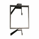 Eaton Tripp Lite Series SmartRack 12U Flat-Pack Low-Profile Switch-Depth Wall-Mount Pivoting 2-Post Open Frame Rack