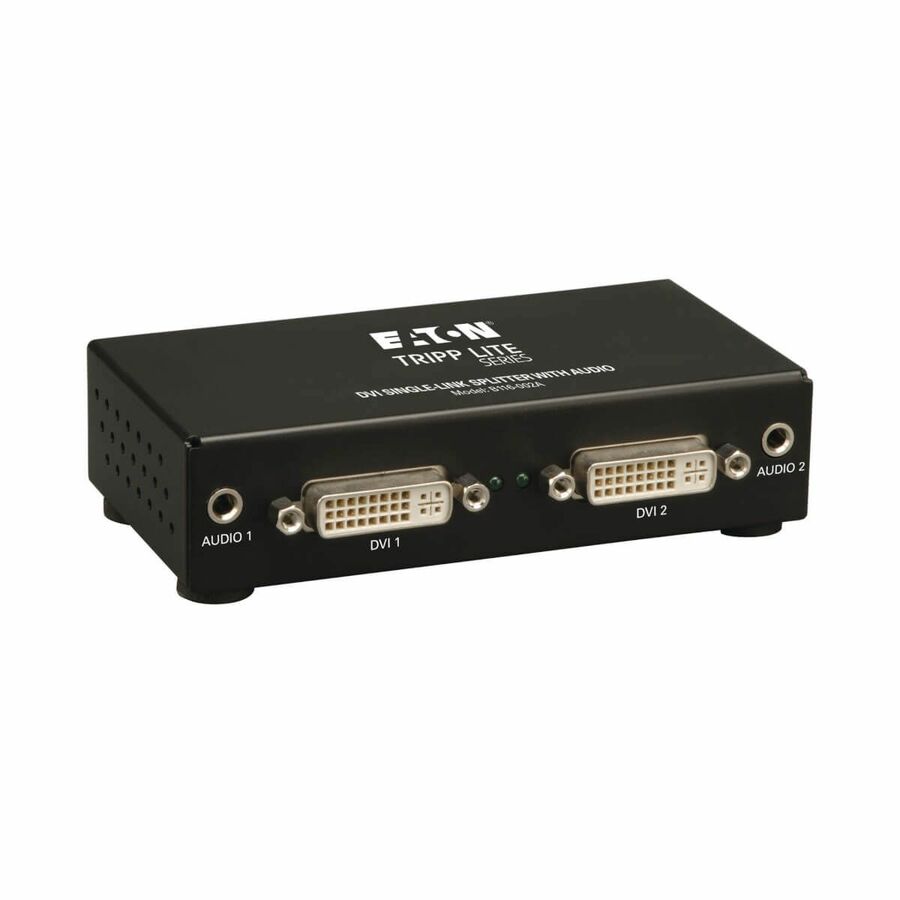 Tripp Lite by Eaton 2-Port DVI Splitter with Audio and Signal Booster Single-Link 1920x1200 at 60Hz/1080p (DVI F/2xF) TAA