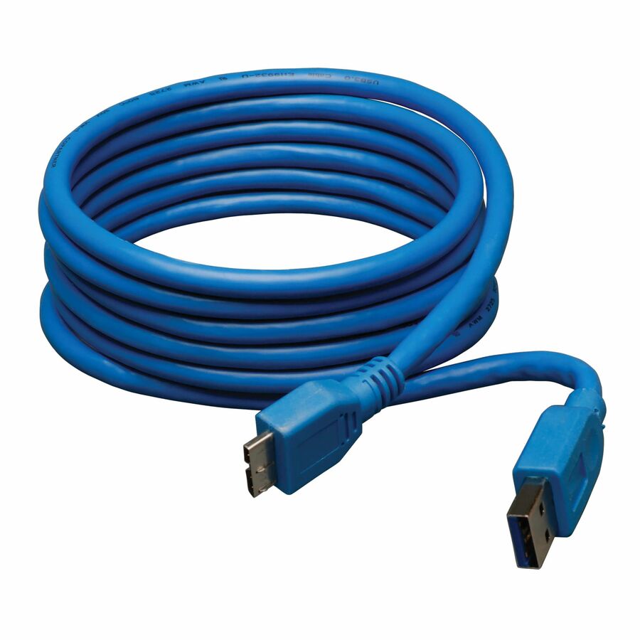 Eaton Tripp Lite Series USB 3.0 SuperSpeed Device Cable (A to Micro-B M/M), Blue, 6 ft. (1.83 m)