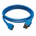 Eaton Tripp Lite Series USB 3.0 SuperSpeed Device Cable (A to Micro-B M/M), Blue, 3 ft. (0.91 m)