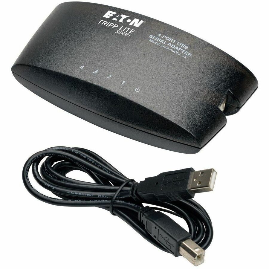 Eaton Tripp Lite Series USB-A to Serial Adapter Hub (DB9) - Keyspan, High-Speed (M/M), 4-Port, TAA
