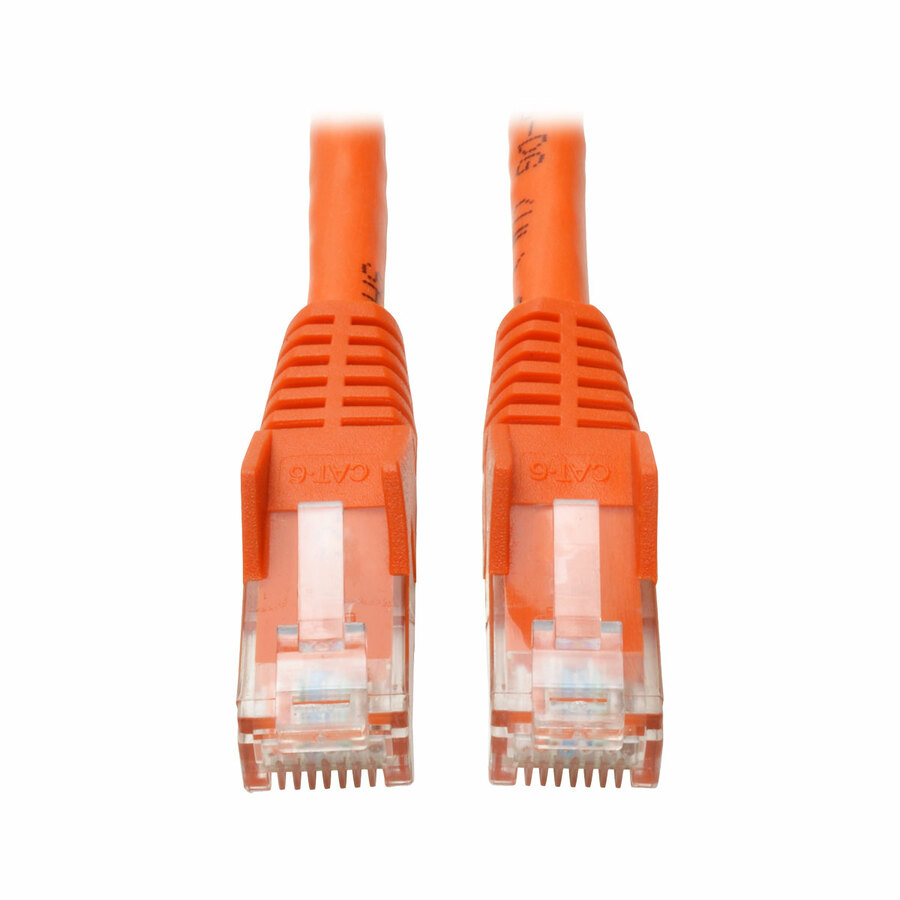 Tripp Lite by Eaton Cat6 Gigabit Snagless Molded (UTP) Ethernet Cable (RJ45 M/M) PoE Orange 14 ft. (4.27 m)