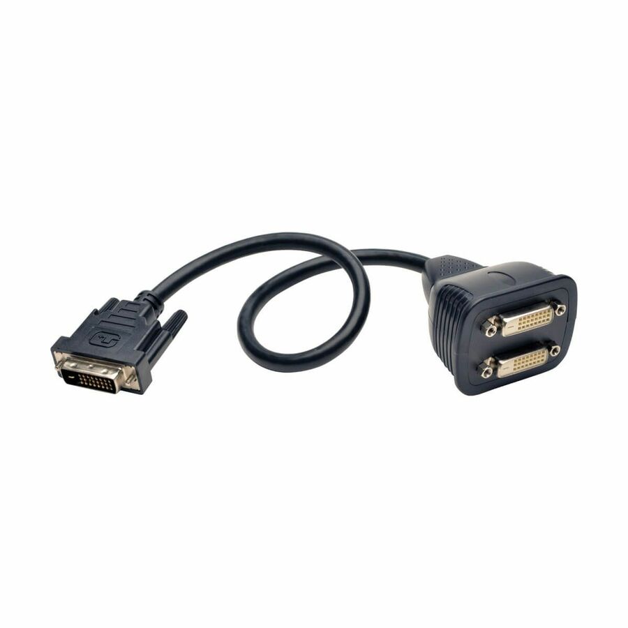 Eaton Tripp Lite Series DVI Y Splitter Cable, Digital Monitors (DVI-D M to 2x F), 1 ft. (0.31 m)