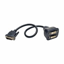 Eaton Tripp Lite Series DVI Y Splitter Cable, Digital Monitors (DVI-D M to 2x F), 1 ft. (0.31 m)