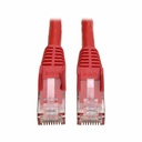 Tripp Lite by Eaton Cat6 Gigabit Snagless Molded (UTP) Ethernet Cable (RJ45 M/M) PoE Red 2 ft. (0.61 m)