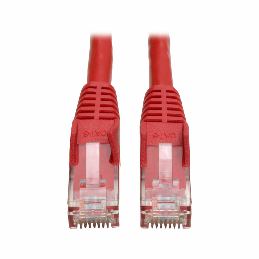 Tripp Lite by Eaton Cat6 Gigabit Snagless Molded (UTP) Ethernet Cable (RJ45 M/M) PoE Red 14 ft. (4.27 m)