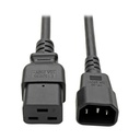 Tripp Lite by Eaton Power Cord C19 to C14 - Heavy-Duty 15A 250V 14 AWG 2 ft. (0.61 m) Black