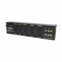 Eaton Tripp Lite Series Isobar 10-Outlet Home/Business Theater Surge Protector, 8 ft. Cord with Right-Angle Plug, 3840 Joules, LEDs, Metal Housing