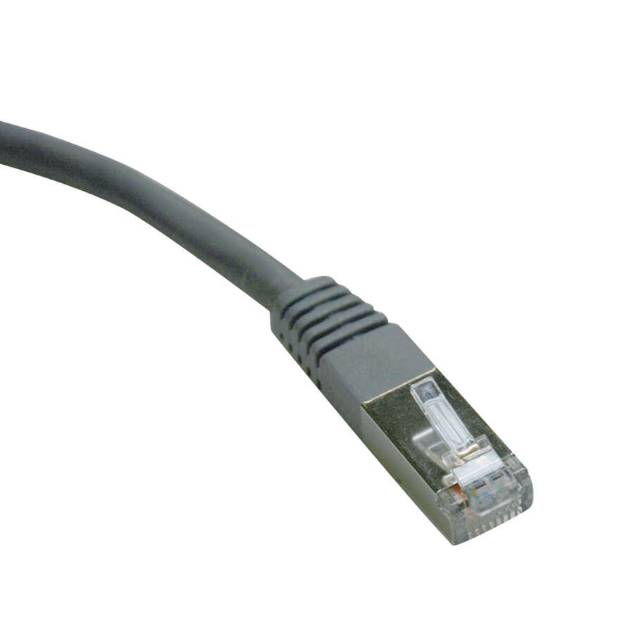 Eaton Tripp Lite Series Cat6 Gigabit Molded Shielded (FTP) Ethernet Cable (RJ45 M/M), PoE, Gray, 50 ft. (15.24 m)