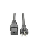 Tripp Lite by Eaton Power Cord C19 to NEMA 5-20P - Heavy-Duty 20A 125V 12 AWG 10 ft. (3.05 m) Black