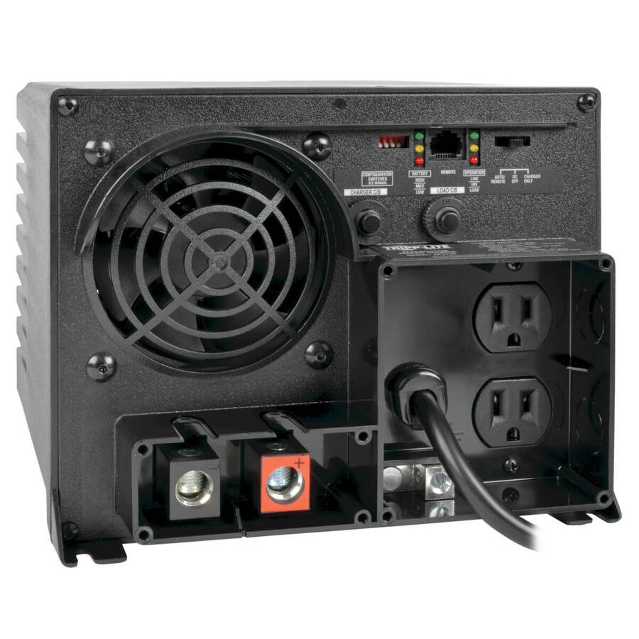 Eaton Tripp Lite Series 1250W PowerVerter APS 12VDC 120V Inverter/Charger with Auto Transfer Switching, 2 Outlets