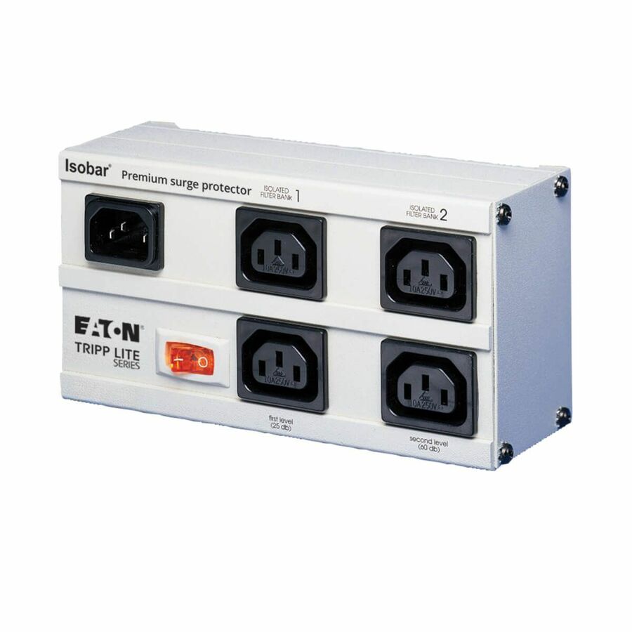 Tripp Lite by Eaton Isobar 4-Outlet 230V Surge Protector Detachable 6 ft. (1.83 m) Cord 680 Joules Metal Housing