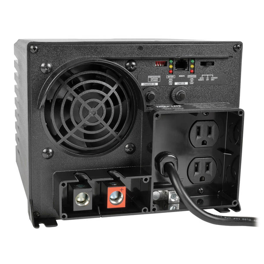 Eaton Tripp Lite Series 750W PowerVerter APS 12VDC 120V Inverter/Charger with Auto-Transfer Switching, 2 Outlets