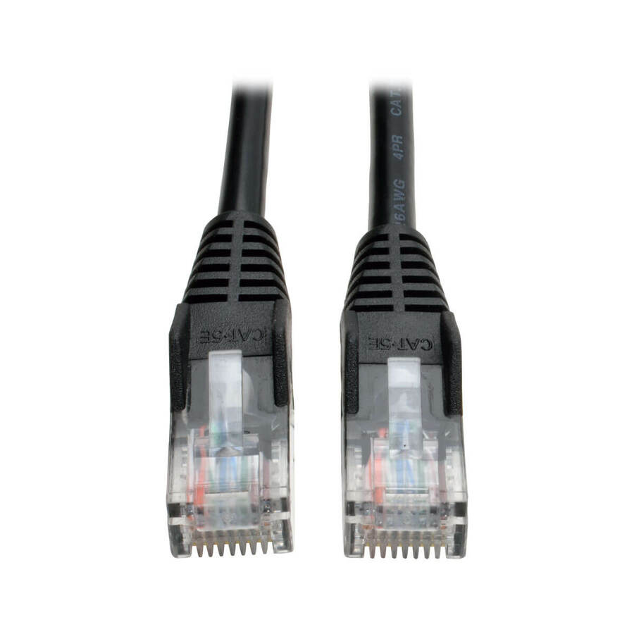 Tripp Lite by Eaton Cat5e 350 MHz Snagless Molded (UTP) Ethernet Cable (RJ45 M/M) PoE - Black 7 ft. (2.13 m)