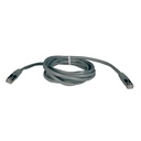 Eaton Tripp Lite Series Cat5e 350 MHz Molded Shielded (STP) Ethernet Cable (RJ45 M/M), PoE - Gray, 7 ft. (2.13 m)