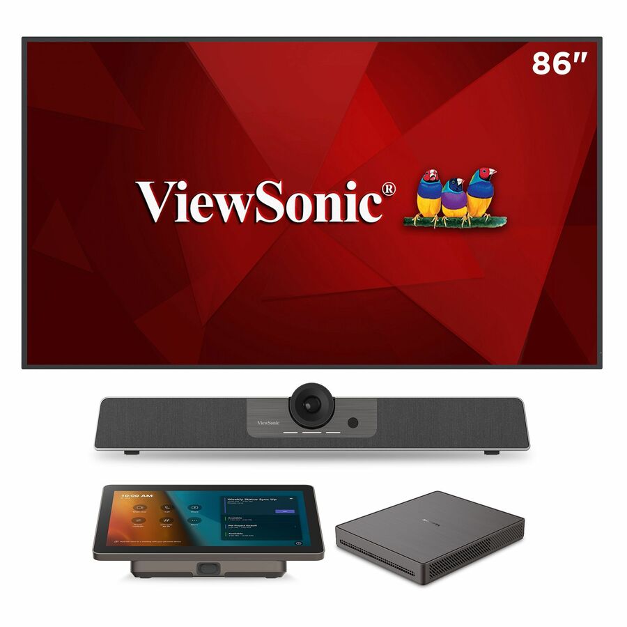 ViewSonic CDE8630-MTR - TeamJoin Microsoft Teams Room Bundle 86 Inch 4K Display, Mini-PC, 10.1 Inch Touch Console