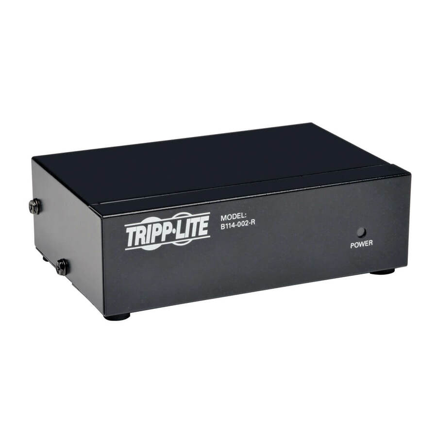 Eaton Tripp Lite Series 2-Port VGA/SVGA Video Splitter with Signal Booster, High Resolution Video, 350MHz, (HD15 M/2xF)