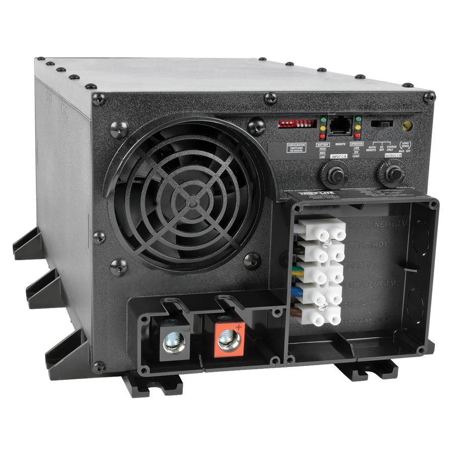 Eaton Tripp Lite Series 2400W PowerVerter APS 24VDC 120V Inverter/Charger with Auto-Transfer Switching, Hardwired