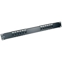 Tripp Lite by Eaton 12-Port Cat6 Cat5 Patch Panel 568B 110 Punch Down Rackmount RJ45 1URM TAA