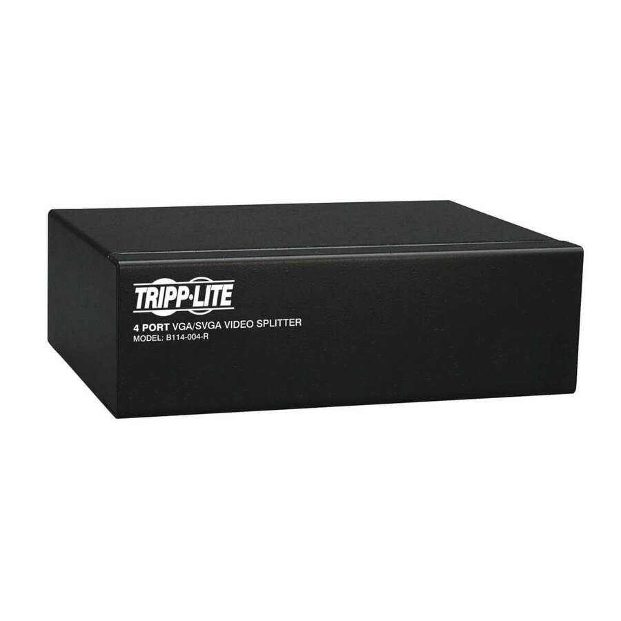 Tripp Lite by Eaton 4-Port VGA/SVGA Video Splitter with Signal Booster High Resolution Video 350MHz (HD15 M/4xF)