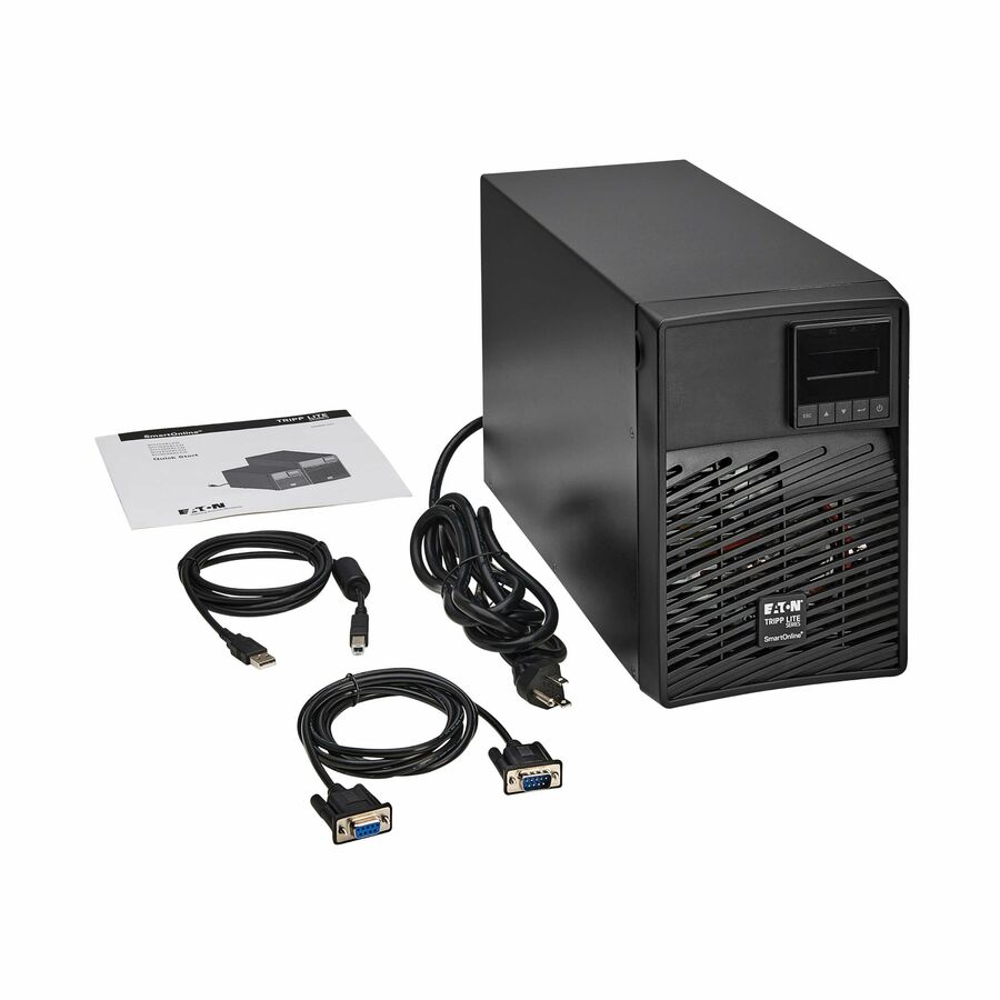 Tripp Lite by Eaton series SmartOnline 1500VA 1350W 120V Double-Conversion UPS - 6 Outlets, Extended Run, Network Card Option, LCD, USB, DB9, Tower
