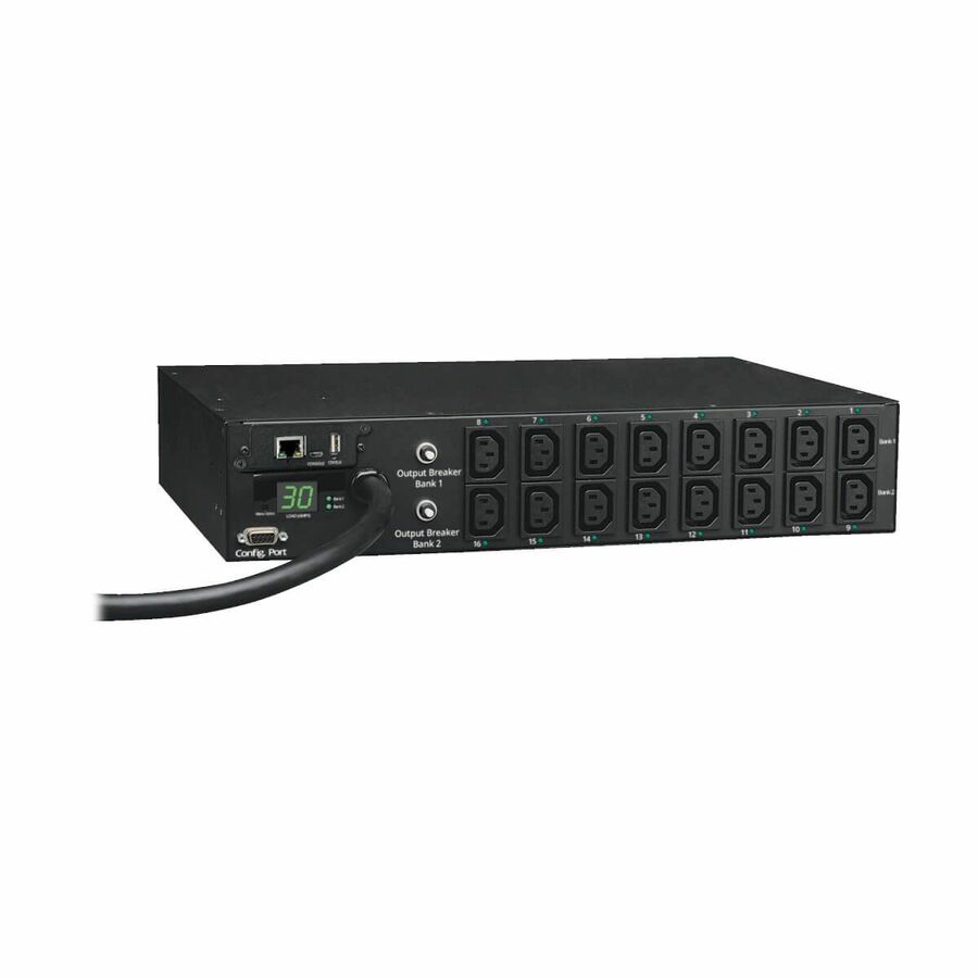 Tripp Lite by Eaton PDU 5.5kW Single-Phase Switched PDU - LX Interface 208/230V Outlets (16 C13) L6-30P Input 12 ft. (3.66 m) Cord 2U Rack-Mount TAA