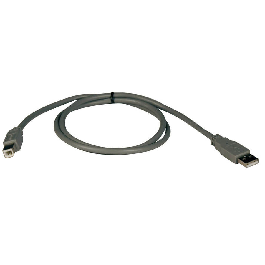 Tripp Lite by Eaton 3ft USB 2.0 Hi-Speed A/B Device Cable Shielded Male / Male 3'