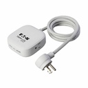 Eaton Tripp Lite Series Safe-IT 32W 2-Outlet Power Strip - 5-15R Outlets, 3 USB Ports, 6 ft. (1.8 m) Cord, Antimicrobial Protection, White