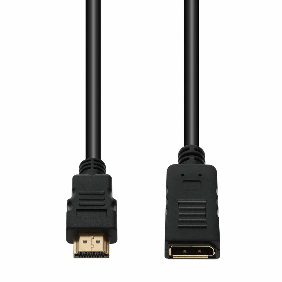 AddOn 8in DisplayPort (Female) to HDMI (Male) Black Adapter Cable, 4K 30Hz