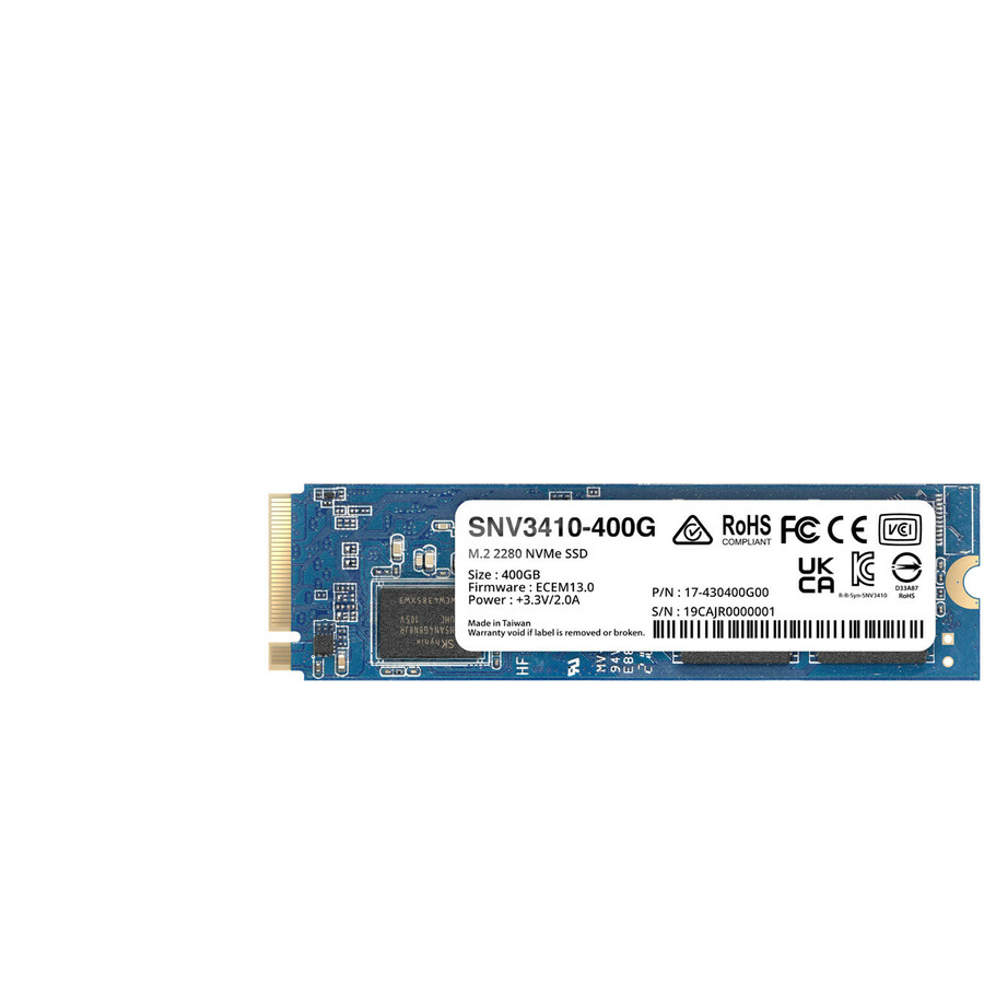Synology SNV3000 SNV3410-400G 400 GB Solid State Drive - M.2 2280 Internal - PCI Express NVMe (PCI Express NVMe 3.0 x4)