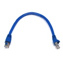 Monoprice 1FT 24AWG Cat6A 500MHz STP Ethernet Bare Copper Network Cable - Blue