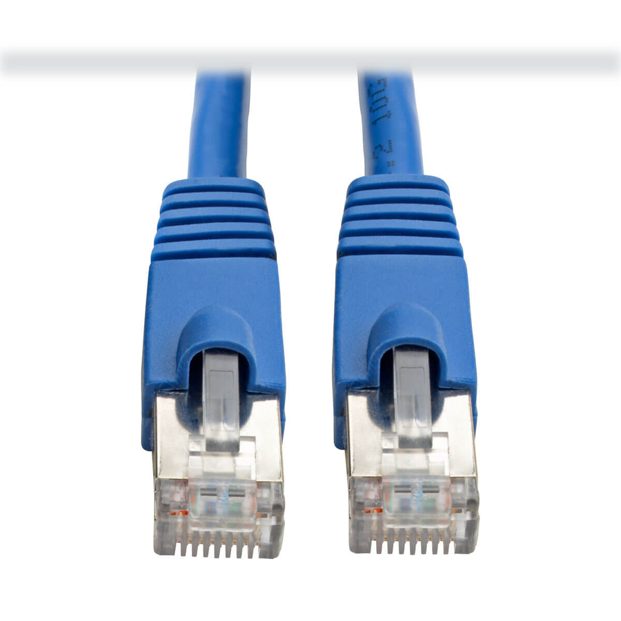 Eaton Tripp Lite Series Cat6a 10G Snagless Shielded STP Ethernet Cable (RJ45 M/M), PoE, Blue, 35 ft. (10.67 m)