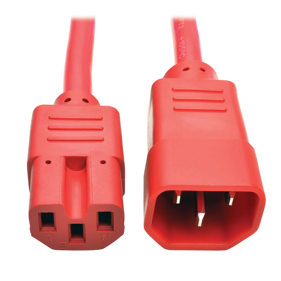Tripp Lite by Eaton Power Cord C14 to C15 - Heavy-Duty 15A 250V 14 AWG 3 ft. (0.91 m) Red