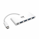 Eaton Tripp Lite Series 4-Port USB-C Hub, USB 3.x (5Gbps), 4x USB-A Ports, 60W PD Charging, White