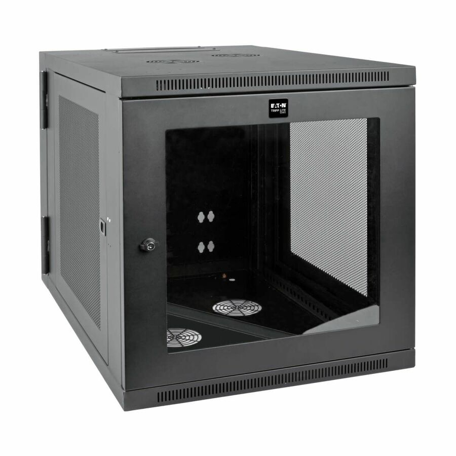 Tripp Lite by Eaton SmartRack 12U Server-Depth Wall-Mount Small Rack Enclosure Clear Acrylic Window Hinged Back