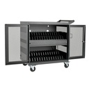 Eaton Tripp Lite Series Multi-Device Charging Cart, 32 USB Ports, iPad and Android Tablets, Wall-Mount Option, Black