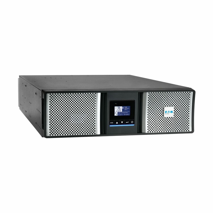 Eaton 9PX G2 6000VA 5400W 208V Online Double-Conversion UPS - L6-30P or Hardwired Input, 2 L6-20R, 2 L6-30R, Hardwired Output, Cybersecure Network Card, Extended Run, 3U Rack/Tower