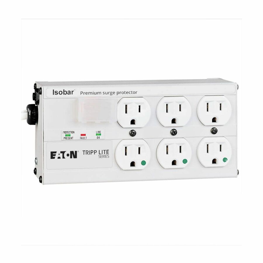 Eaton Tripp Lite Series Isobar Hospital-Grade 6-Outlet Surge Protector, 15 ft. (4.57 m) Cord, 3330 Joules, LEDs, UL 1363, Not For Patient-Care Vicinities