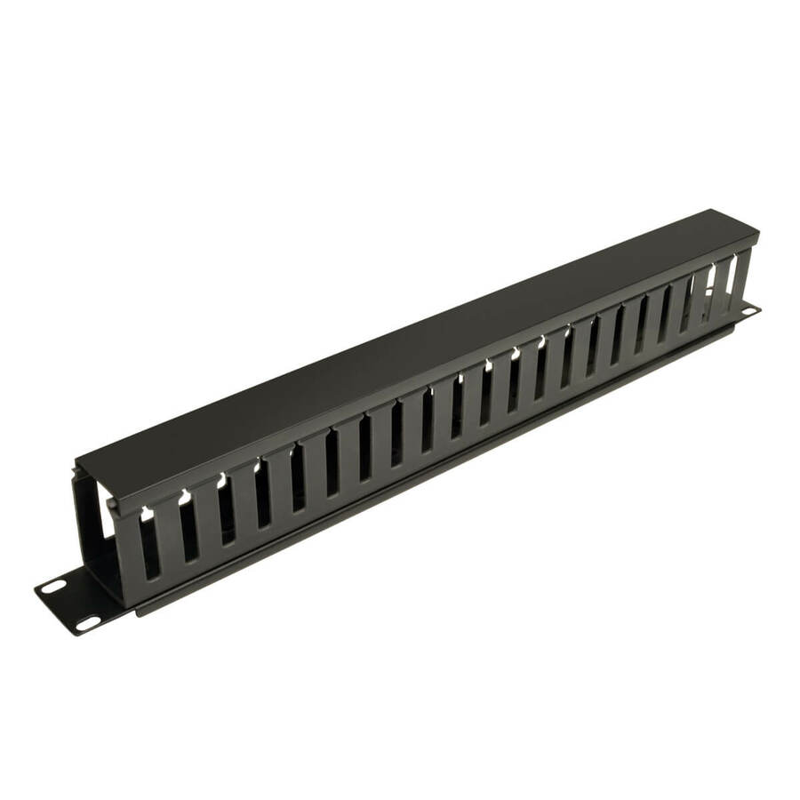 Tripp Lite by Eaton SmartRack 1U Horizontal Cable Manager - Finger duct with cover