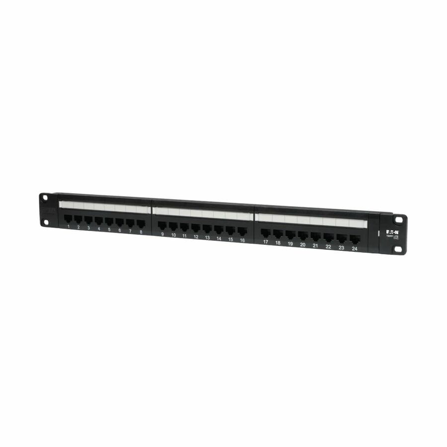 Tripp Lite by Eaton 24-Port 1U Rack-Mount Cat5e 110 Patch Panel 568B RJ45 Ethernet TAA